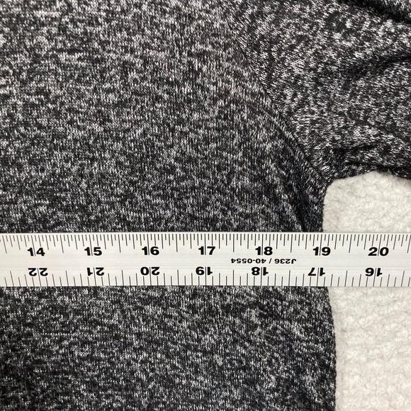 Old Navy LS Knit Swing Dress Womens M Charcoal Heath Long Sleeve Scoop Neck 9233 - Picture 3 of 8